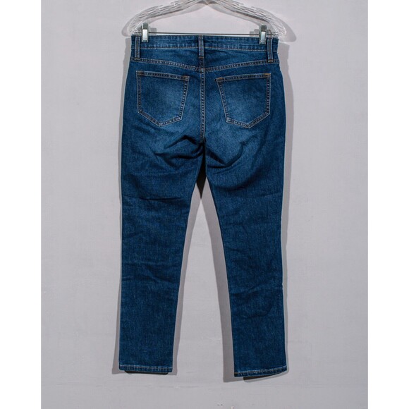 Gap Denim Girlfriend Cut Dark Indigo Wash Stretch Slim Leg Jeans SU18 Sz 26 - Picture 3 of 3